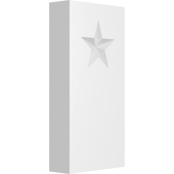 Ekena Millwork Standard Foster Star Plinth Block With Square Edge, 3"W x 6"H x 1"P PBP030X060X100FOS06 - main
